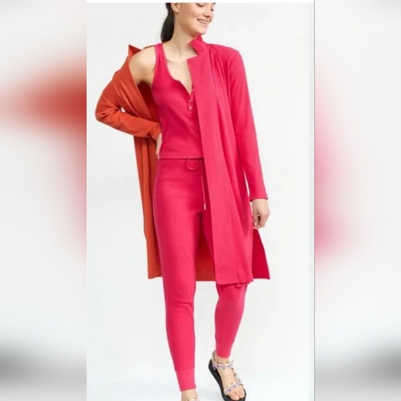 Anthropologie Sweaters - Anthropologie Pink And Orange with  Duster  Size 1x